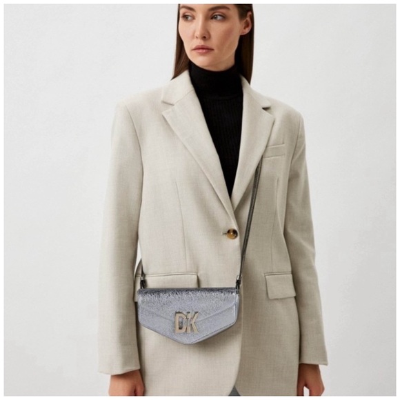 DKNY • Silver Milano Downtown Crossbody Bag - Picture 11 of 12